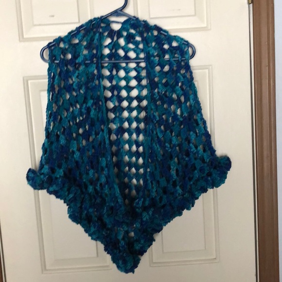 Shiny Olive Elegance Wrap | Handmade Crochet Shawl | Perfect Neck Tuck for Effortless Style